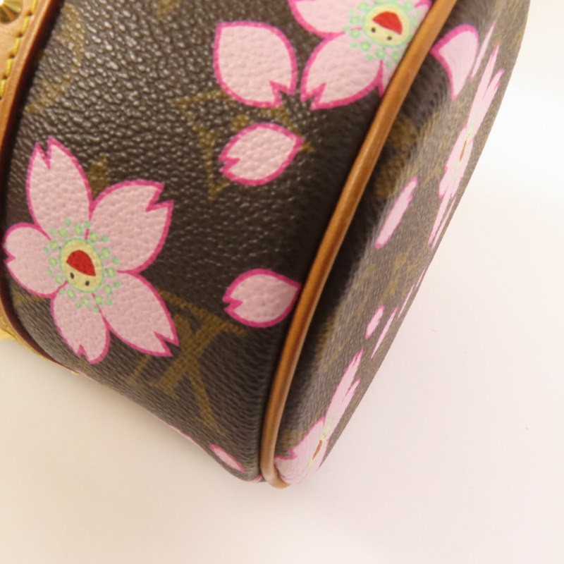 LOUIS VUITTON Monogram Cherry Blossom Papillon金扣肩背袋-12