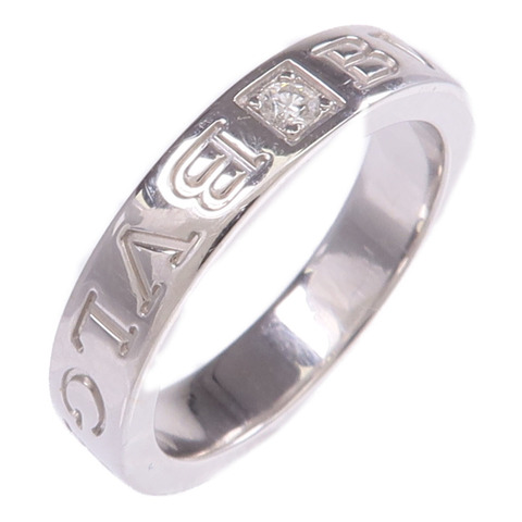 BVLGARI 18K白金B.zero 1 Ring鑽石戒指US#5