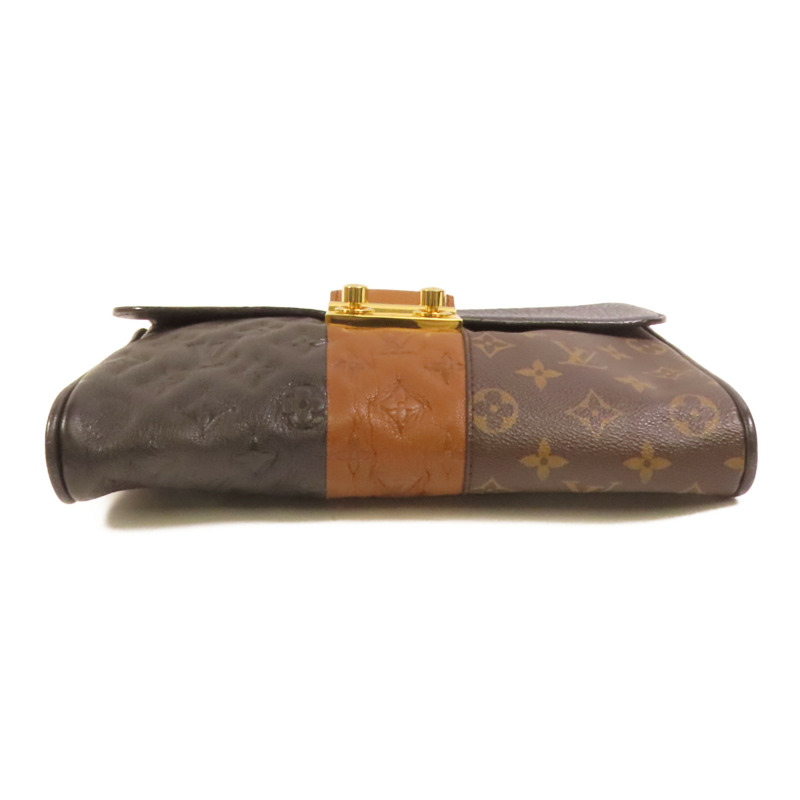 LOUIS VUITTON Monogram Goatskin Pochette Plate Marine金扣肩背包-3