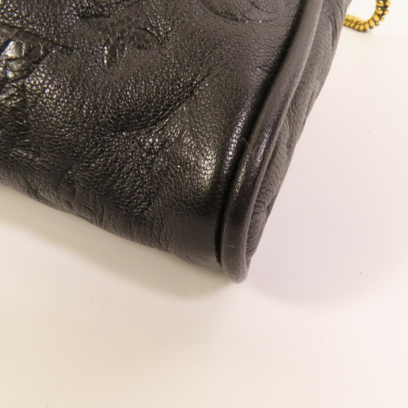 LOUIS VUITTON Monogram Goatskin Pochette Plate Marine金扣肩背包-10