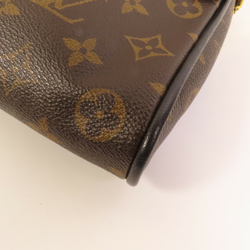 LOUIS VUITTON Monogram Goatskin Pochette Plate Marine金扣肩背包-13