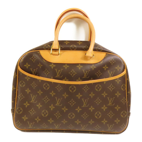 LOUIS VUITTON Monogram Deauville GM金扣手挽袋