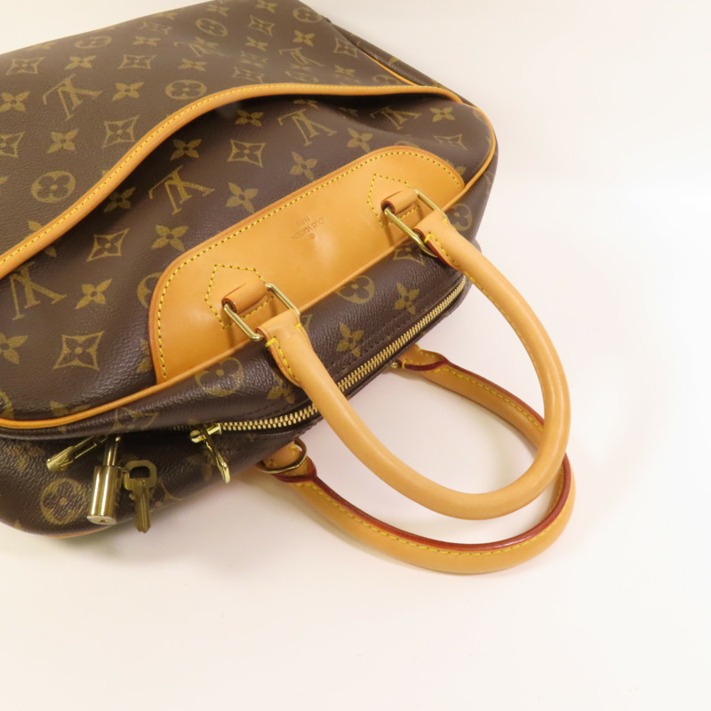 LOUIS VUITTON Monogram Deauville GM金扣手挽袋-4