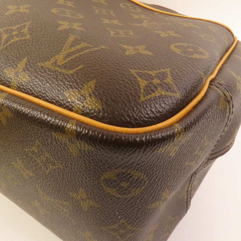LOUIS VUITTON Monogram Deauville GM金扣手挽袋-14