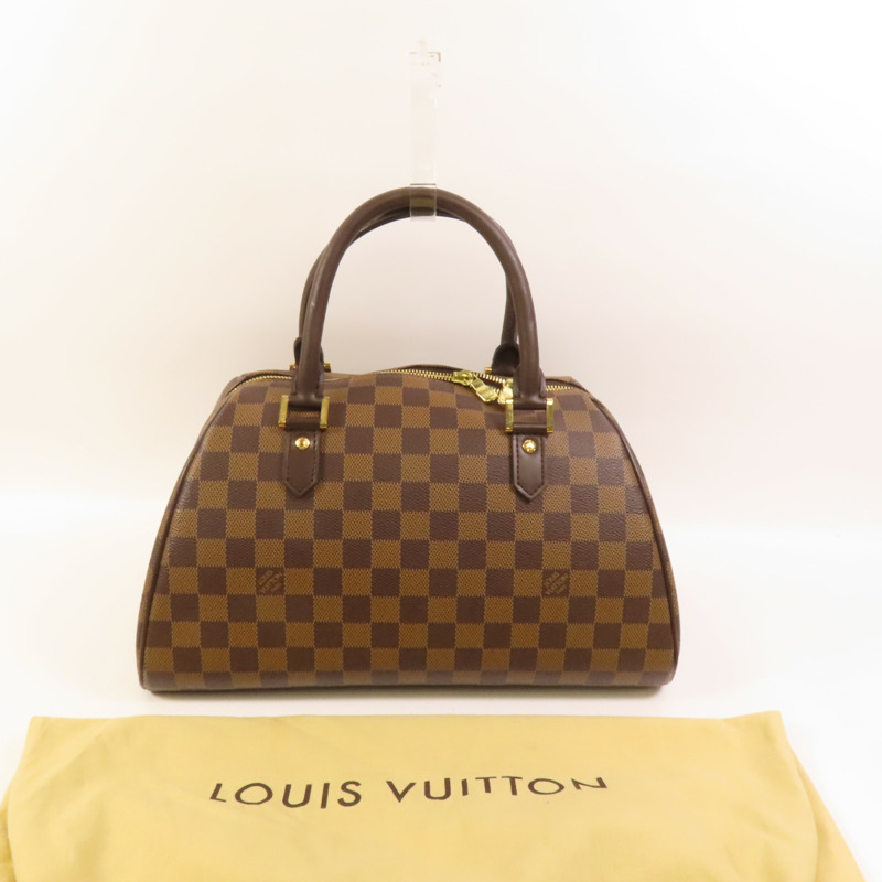 LOUIS VUITTON Damier Ribera MM金扣手挽袋-9