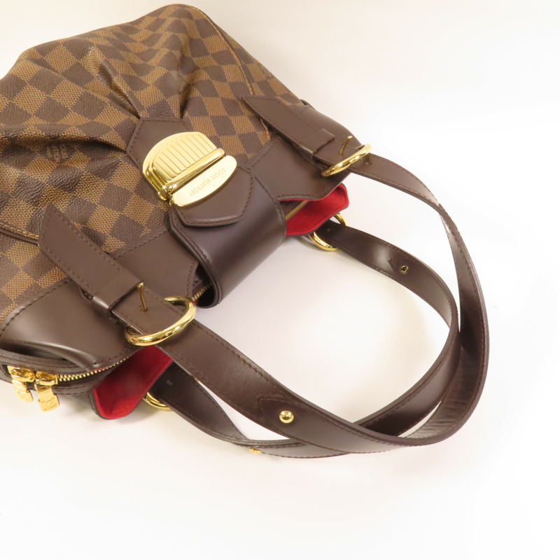 LOUIS VUITTON Damier Sistina PM金扣手挽袋-4