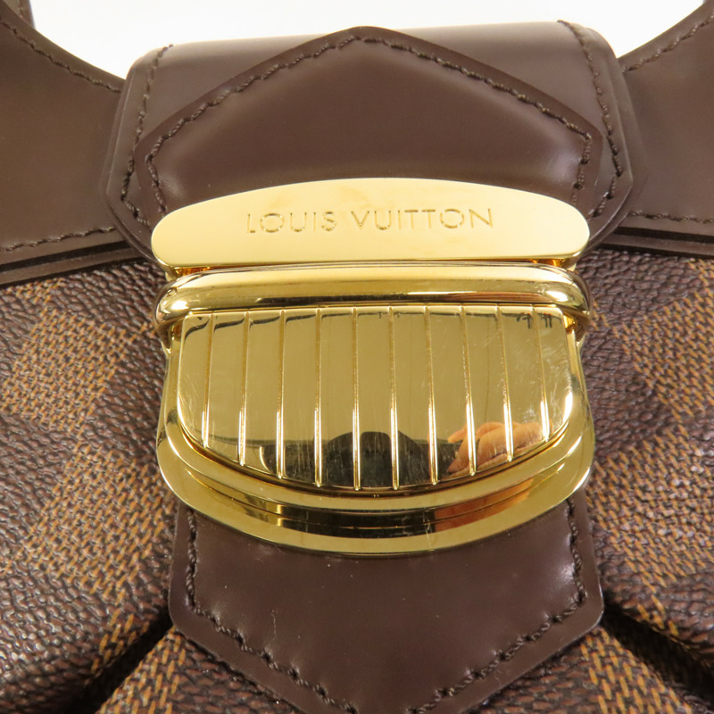 LOUIS VUITTON Damier Sistina PM金扣手挽袋-5