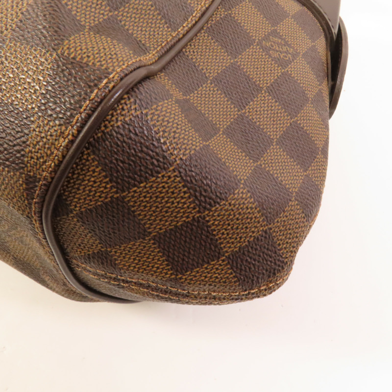 LOUIS VUITTON Damier Sistina PM金扣手挽袋-11