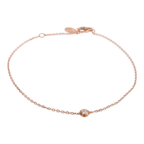 CARTIER 18K玫瑰金d'Amour Bracelet鑽石手鏈
