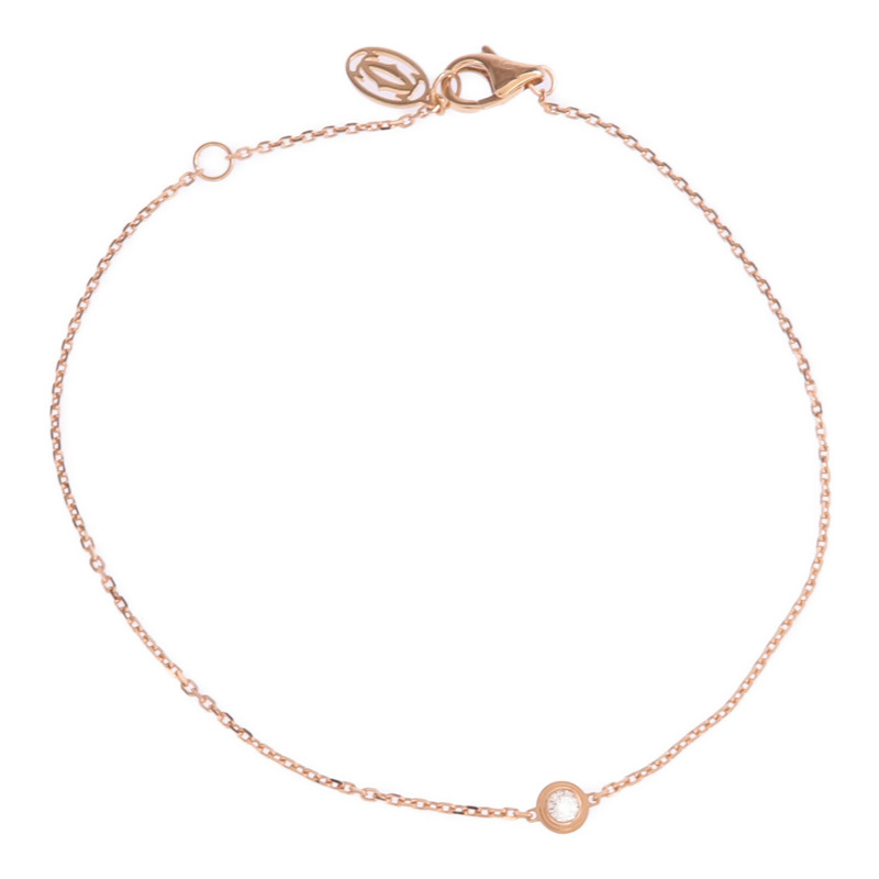 CARTIER 18K玫瑰金d'Amour Bracelet鑽石手鏈-3