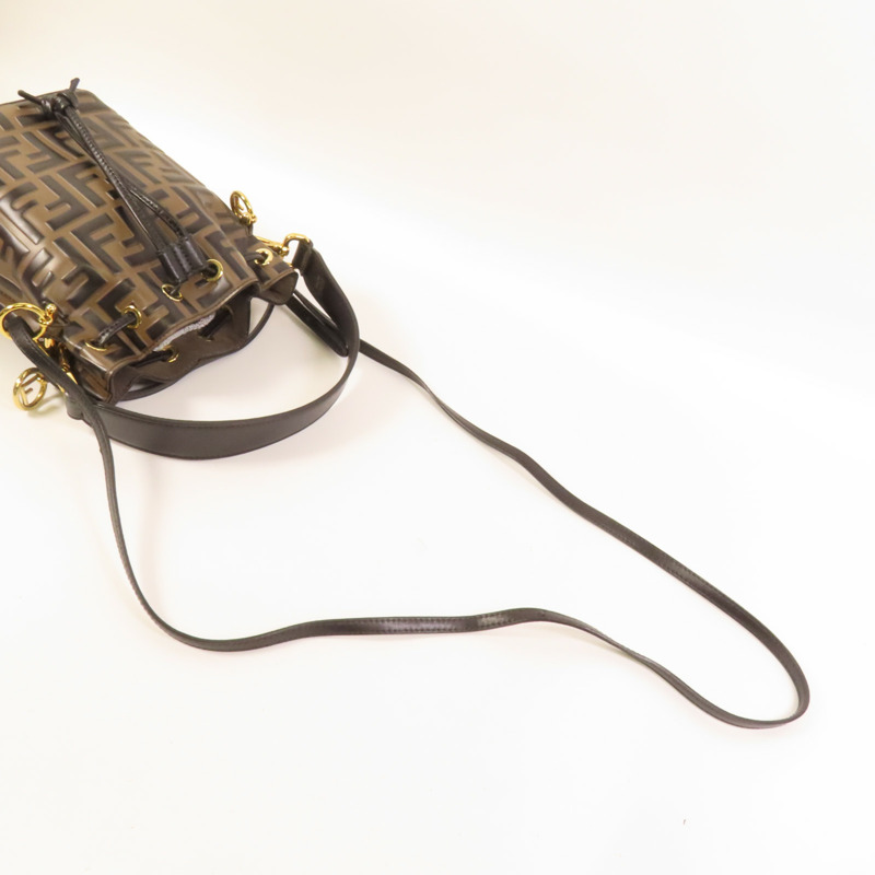 FENDI 牛皮皮革Mini Mon Tresor金扣手挽肩背兩用袋-4