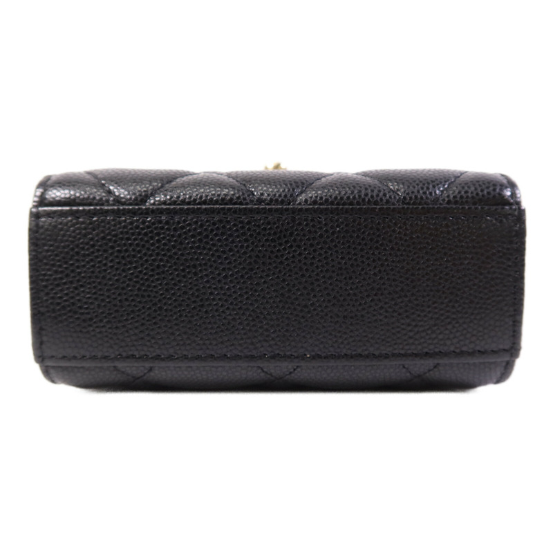 CHANEL 牛皮皮革Phone Bag金扣鏈帶肩背袋-3