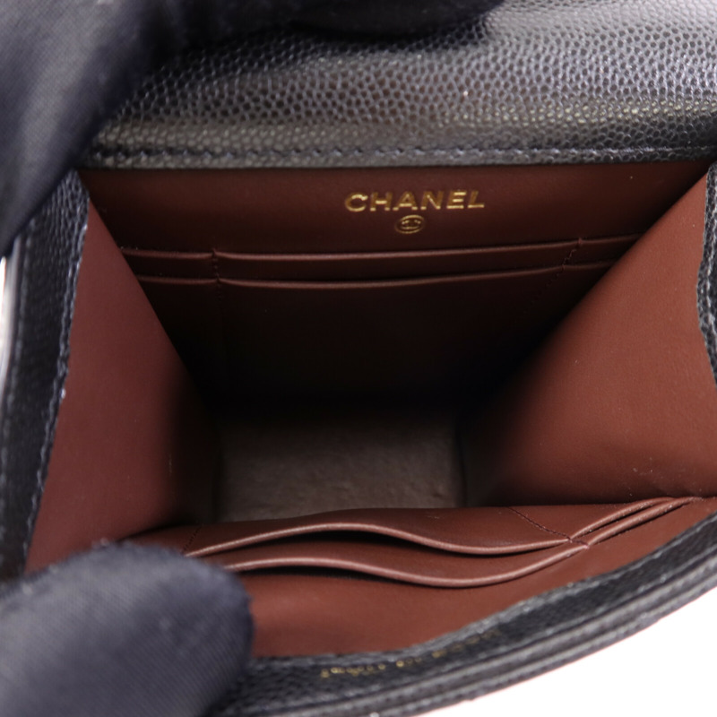 CHANEL 牛皮皮革Phone Bag金扣鏈帶肩背袋-4