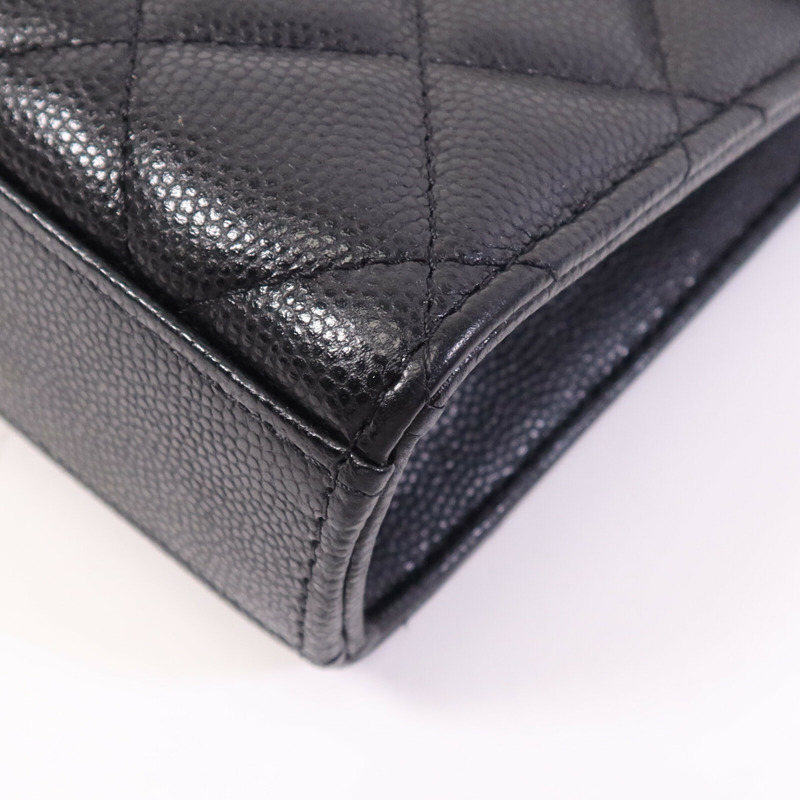 CHANEL 牛皮皮革Phone Bag金扣鏈帶肩背袋-10