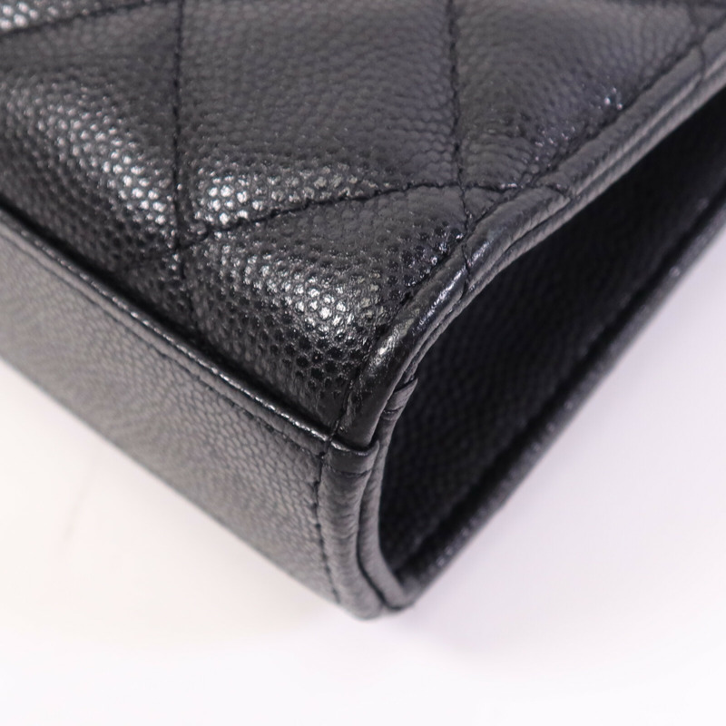 CHANEL 牛皮皮革Phone Bag金扣鏈帶肩背袋-12