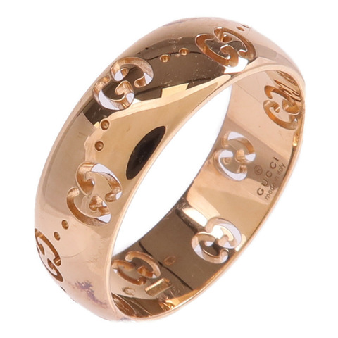 GUCCI 18K玫瑰金GG Icon Ring戒指Gucci#14/US#6.75
