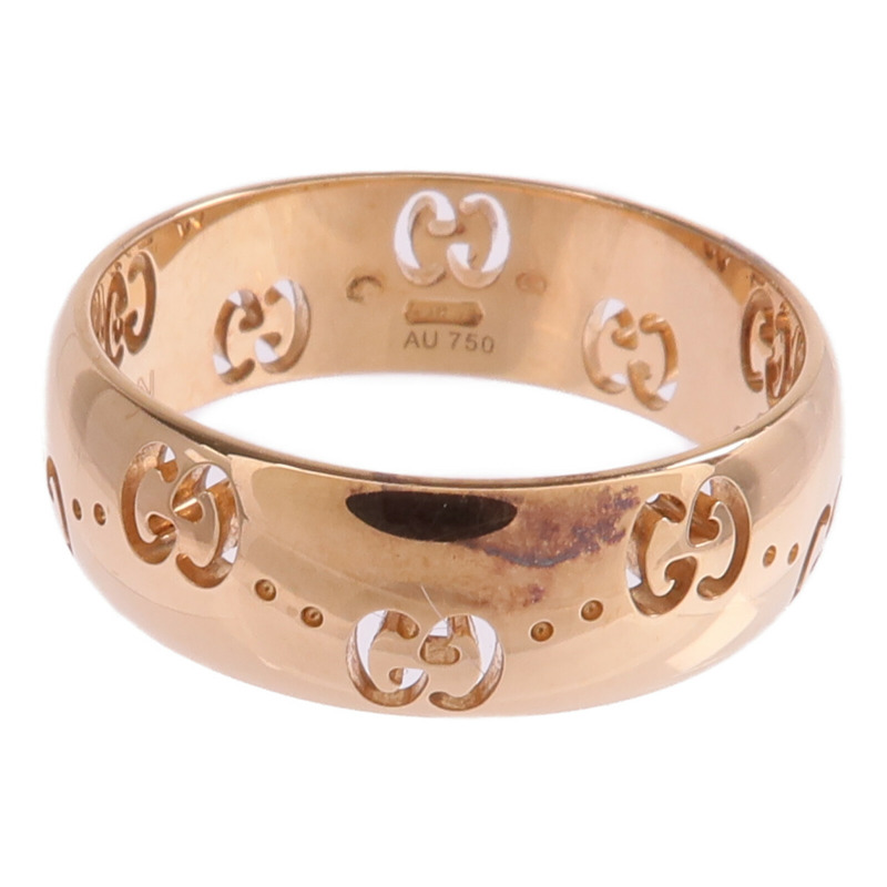 GUCCI 18K玫瑰金GG Icon Ring戒指Gucci#14/US#6.75-2