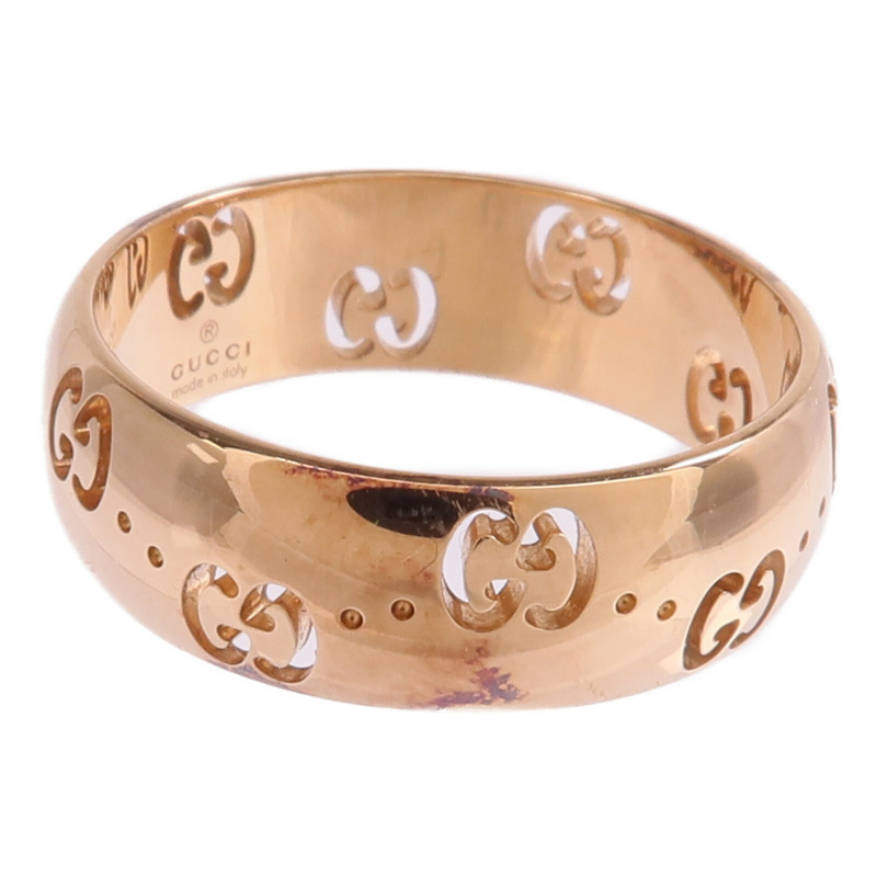 GUCCI 18K玫瑰金GG Icon Ring戒指Gucci#14/US#6.75-3
