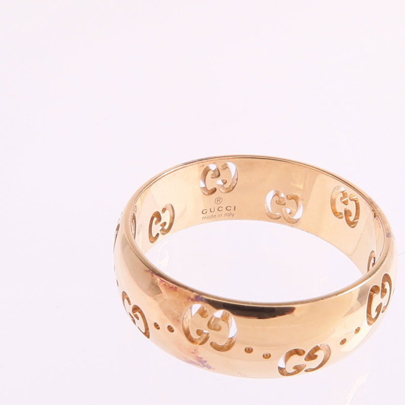 GUCCI 18K玫瑰金GG Icon Ring戒指Gucci#14/US#6.75-4
