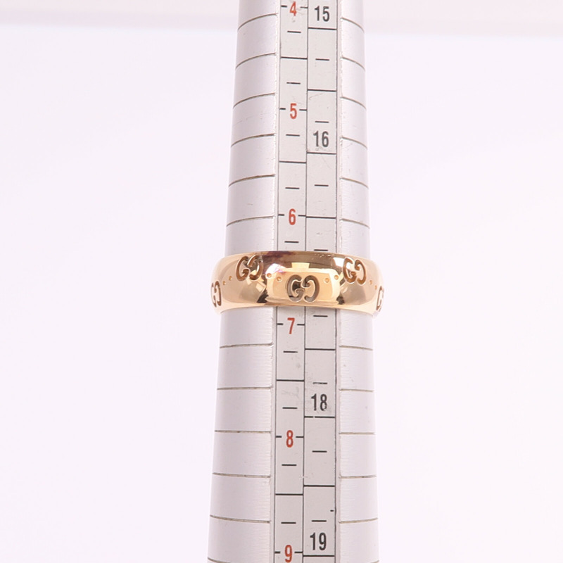 GUCCI 18K玫瑰金GG Icon Ring戒指Gucci#14/US#6.75-7