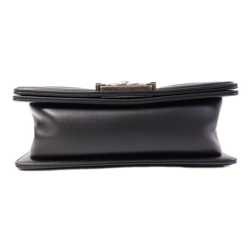 CHANEL 牛皮皮革Boy 20銀扣鏈帶肩背袋-3