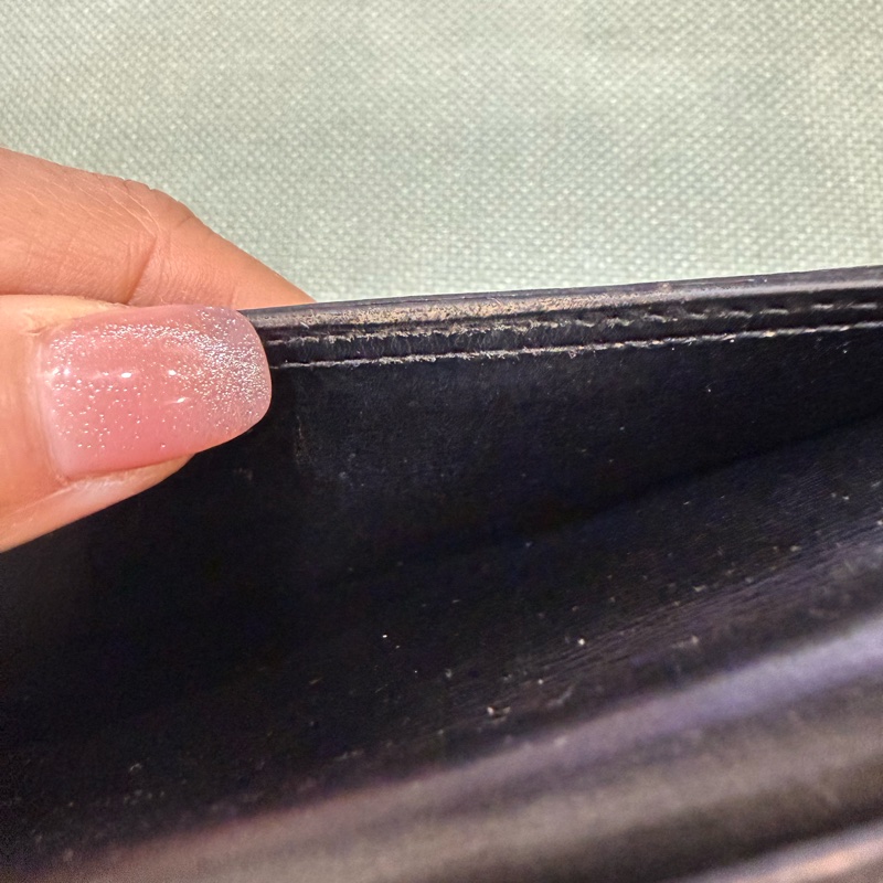 vintage 愛馬仕Hermes Bearn 黑色長夾-16