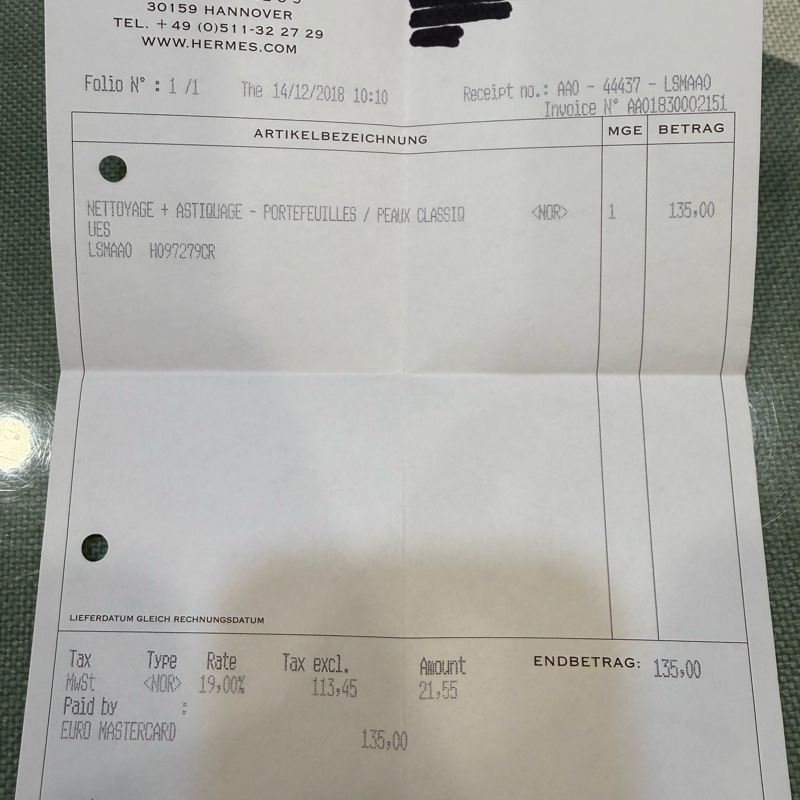 vintage 愛馬仕Hermes Bearn 黑色長夾-27