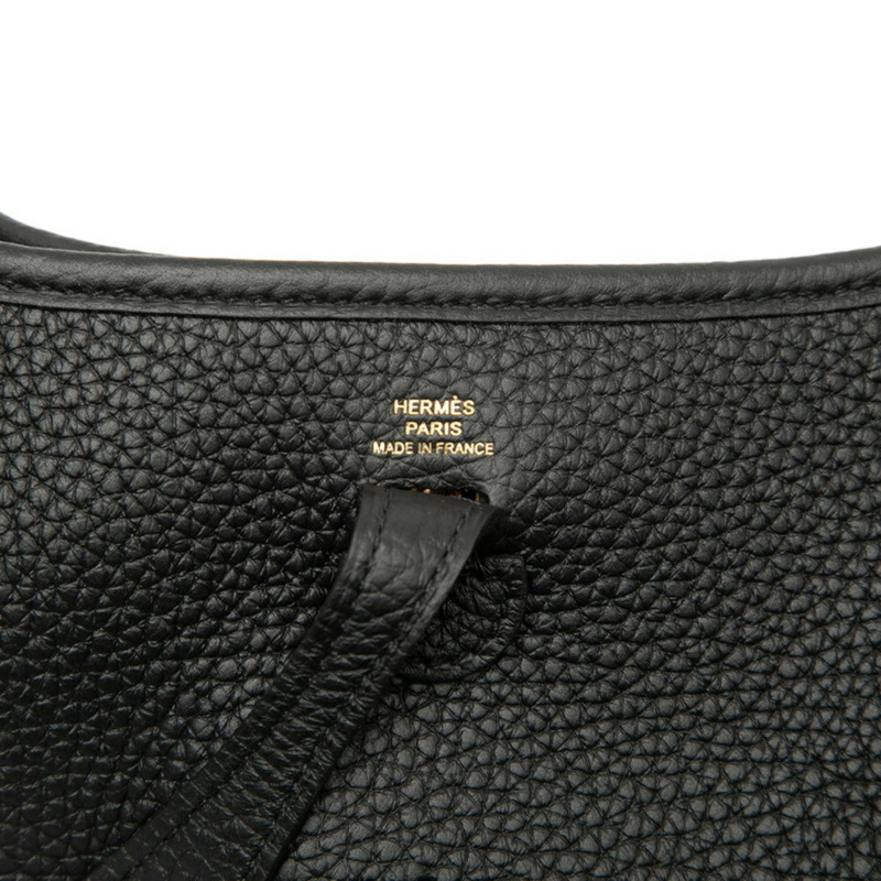 愛馬仕 Hermès Evelyn TPM 黑色 Taurillon Clemence 皮革女士單肩包-4
