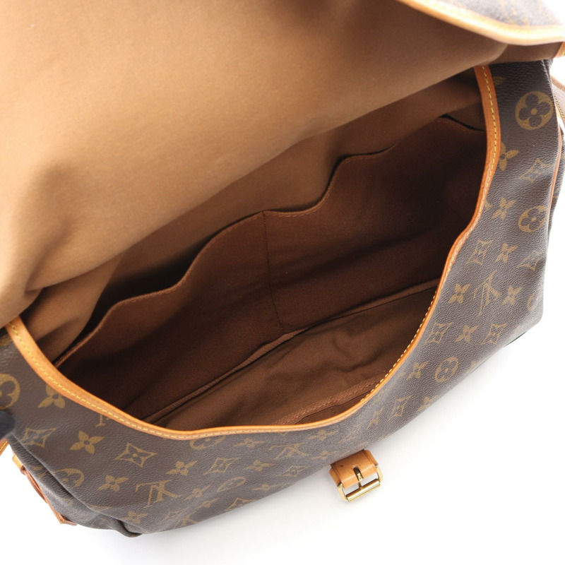 路易威登 Saumur 35 肩背包 M42254 Monogram 帆布棕色 二手 女士 LV-3
