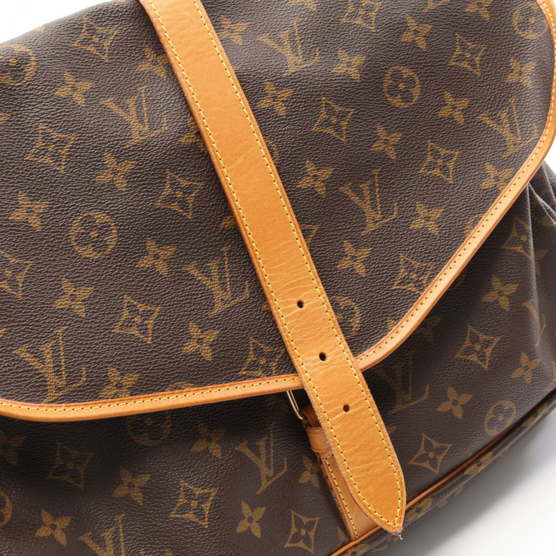 路易威登 Saumur 35 肩背包 M42254 Monogram 帆布棕色 二手 女士 LV-8