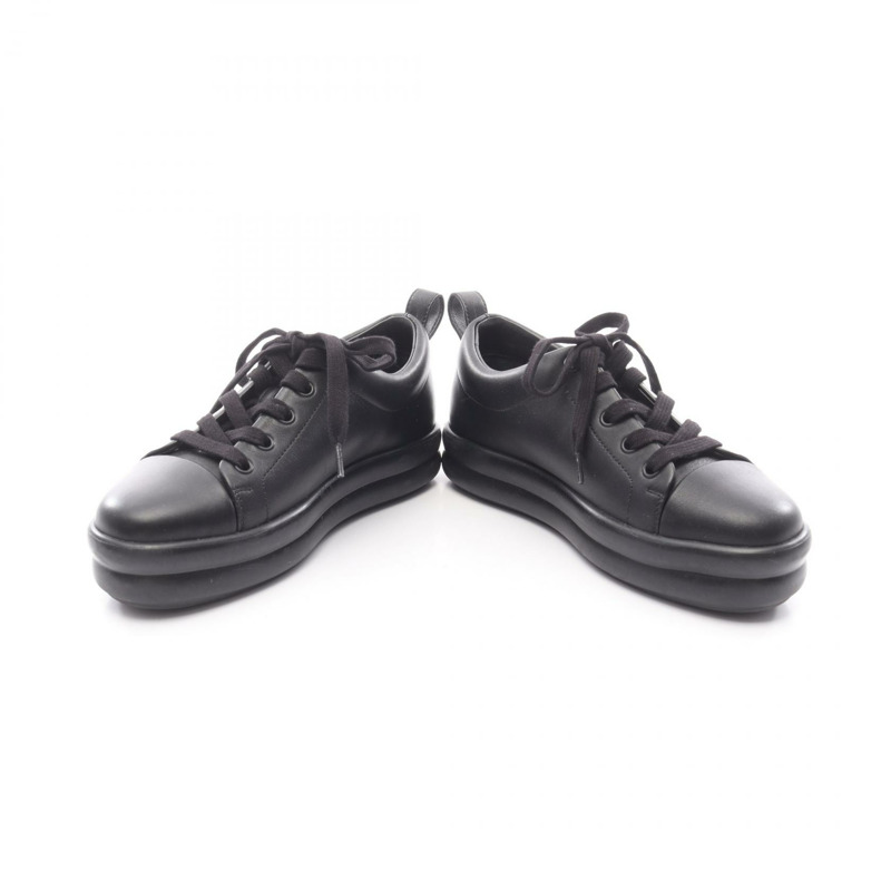 愛馬仕 Happy 黑色真皮運動鞋,二手女款,尺寸 35 1/2-2