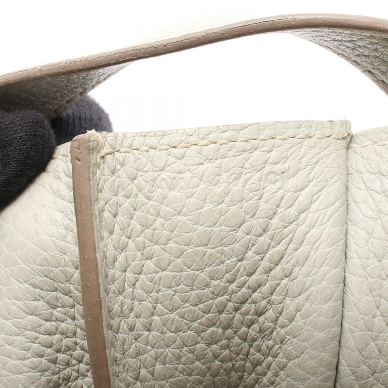 愛馬仕 Halzan 31 Shulder 斜背包，Clemence 皮革，灰色，二手，女士，帶有五金配件-4