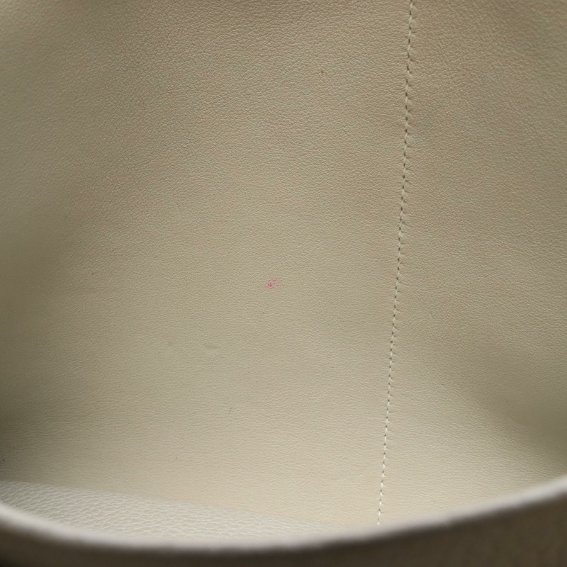 愛馬仕 Halzan 31 Shulder 斜背包，Clemence 皮革，灰色，二手，女士，帶有五金配件-5