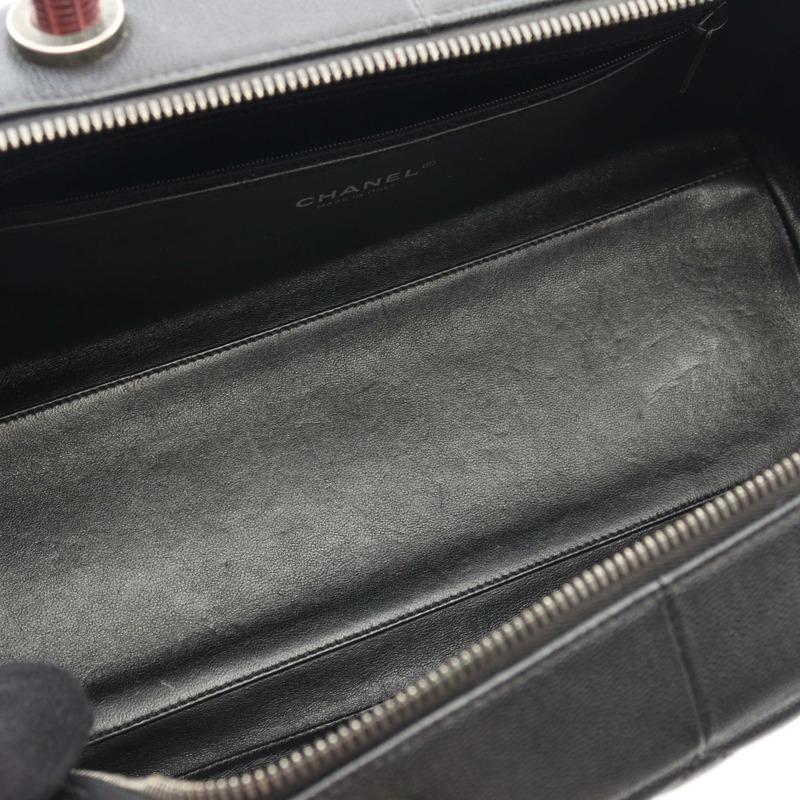 香奈兒 (CHANEL) Matelasse 手袋,粒面小牛皮,異域皮革,黑色,波爾多紅,二手,女士-5