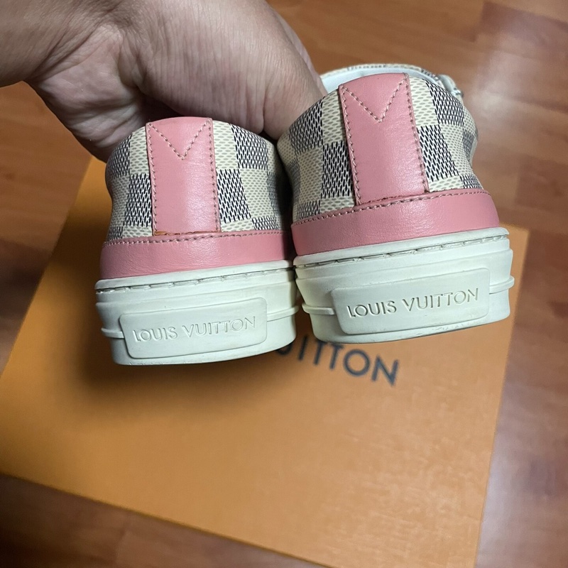 Lv Stellar Damier Azur低幫 路易威登棋盤格板鞋 37碼-4