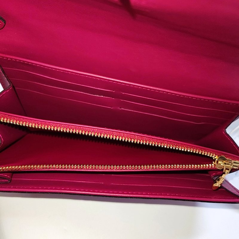 LOUIS VUITTON SARAH紅色漆皮壓紋單肩包手拿包金色五金可拆卸肩帶-6