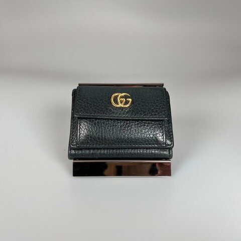 GUCCI 523277  黑Marmont翻蓋迷你三折短夾