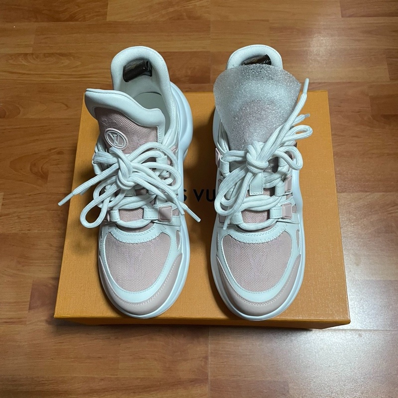 99.9 新 Lv Archlight拱橋鞋 路易威登老爹鞋 白粉35碼-3