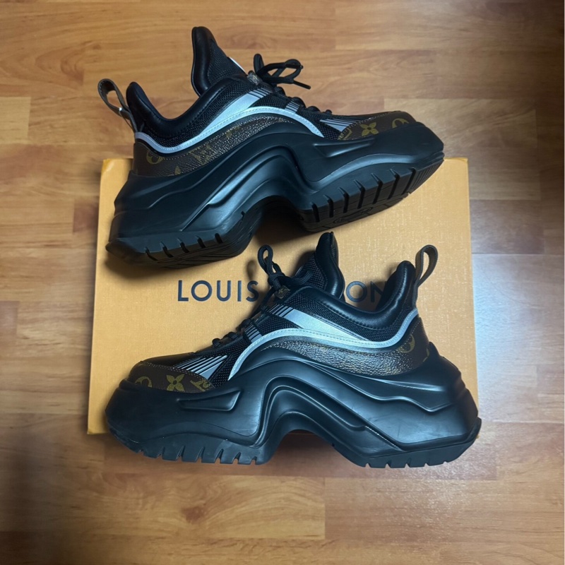 路易威登拱橋鞋lv Archlight低幫老爹鞋 黑棕 36.5碼-0