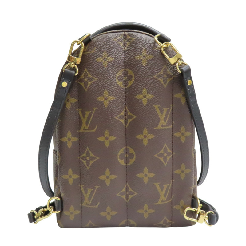 棕色 原花帆布 Palm Springs Mini 後背包【LOUIS VUITTON LV 路易威登】 M44873-1