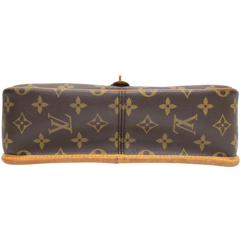 棕色 原花帆布 Sologne 肩背包 M42250【LOUIS VUITTON LV 路易威登】 M42250-3