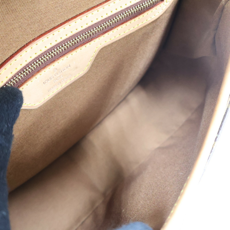 棕色 原花帆布 Sologne 肩背包 M42250【LOUIS VUITTON LV 路易威登】 M42250-4