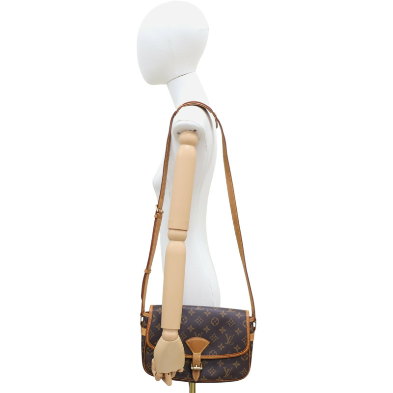棕色 原花帆布 Sologne 肩背包 M42250【LOUIS VUITTON LV 路易威登】 M42250-9