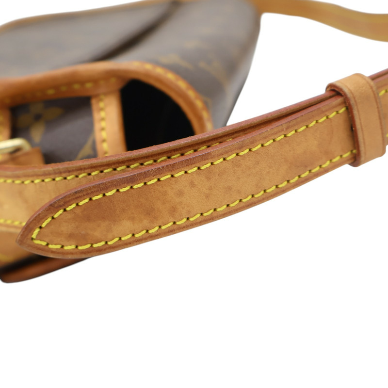 棕色 原花帆布 Sologne 肩背包 M42250【LOUIS VUITTON LV 路易威登】 M42250-17