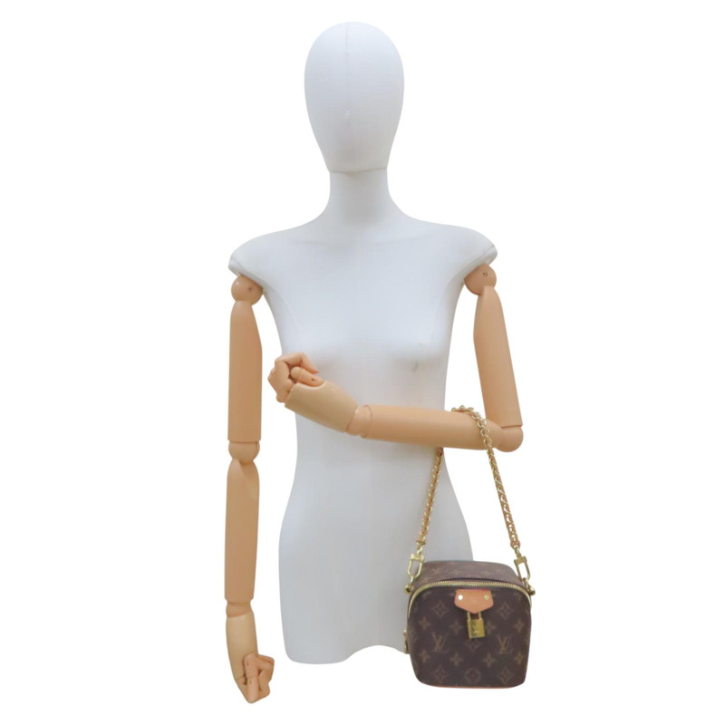 棕色 原花帆布 Just In Case 兩用包（無鑰匙）【LOUIS VUITTON LV 路易威登】 M47096-9