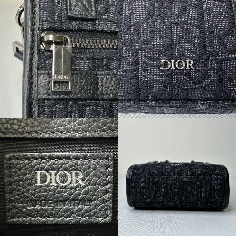 DIOR Safari黑緹花直式小包-7