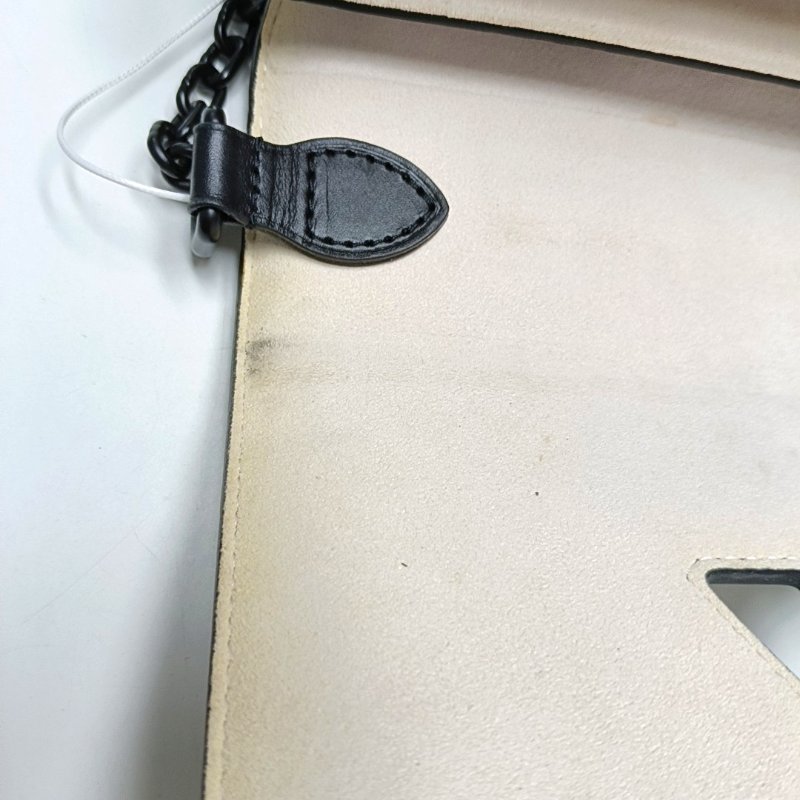 LOUIS VUITTON TWIST中號白色牛皮印花單肩包斜挎包黑色五金可拆卸肩帶-8