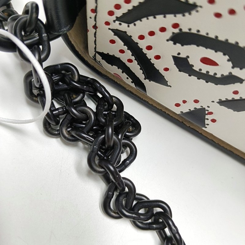 LOUIS VUITTON TWIST中號白色牛皮印花單肩包斜挎包黑色五金可拆卸肩帶-14