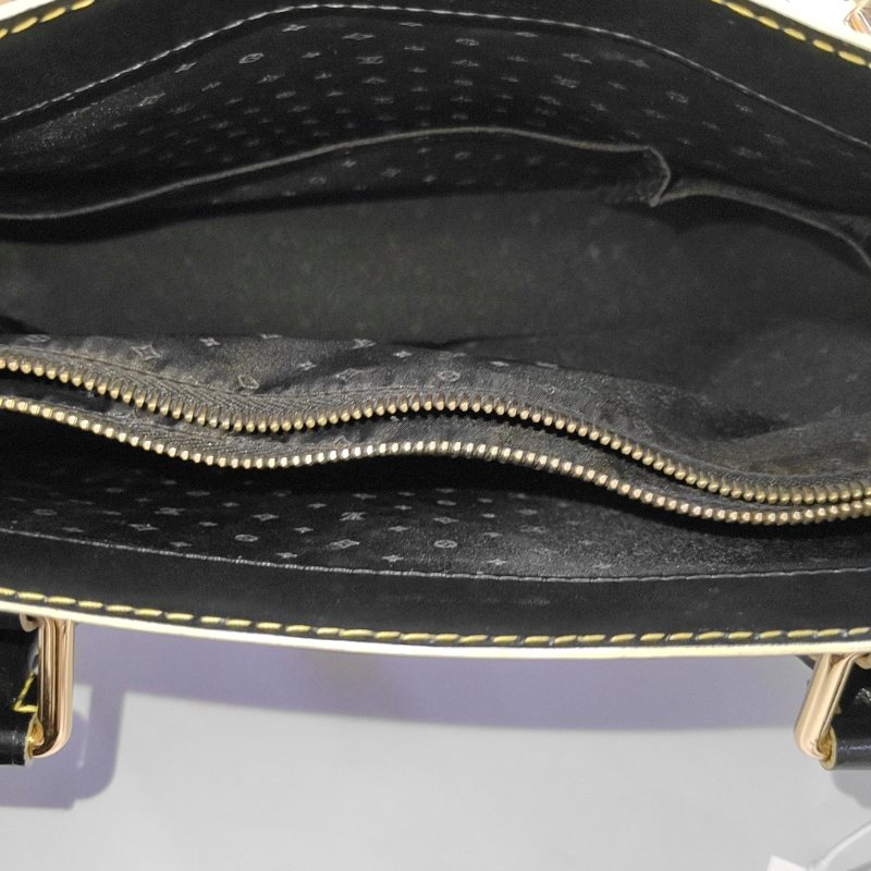 LOUIS VUITTON LE FABULEUX黑色牛皮鉚釘手提包金色五金-6