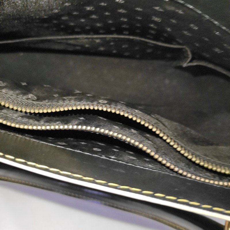 LOUIS VUITTON LE FABULEUX黑色牛皮鉚釘手提包金色五金-11